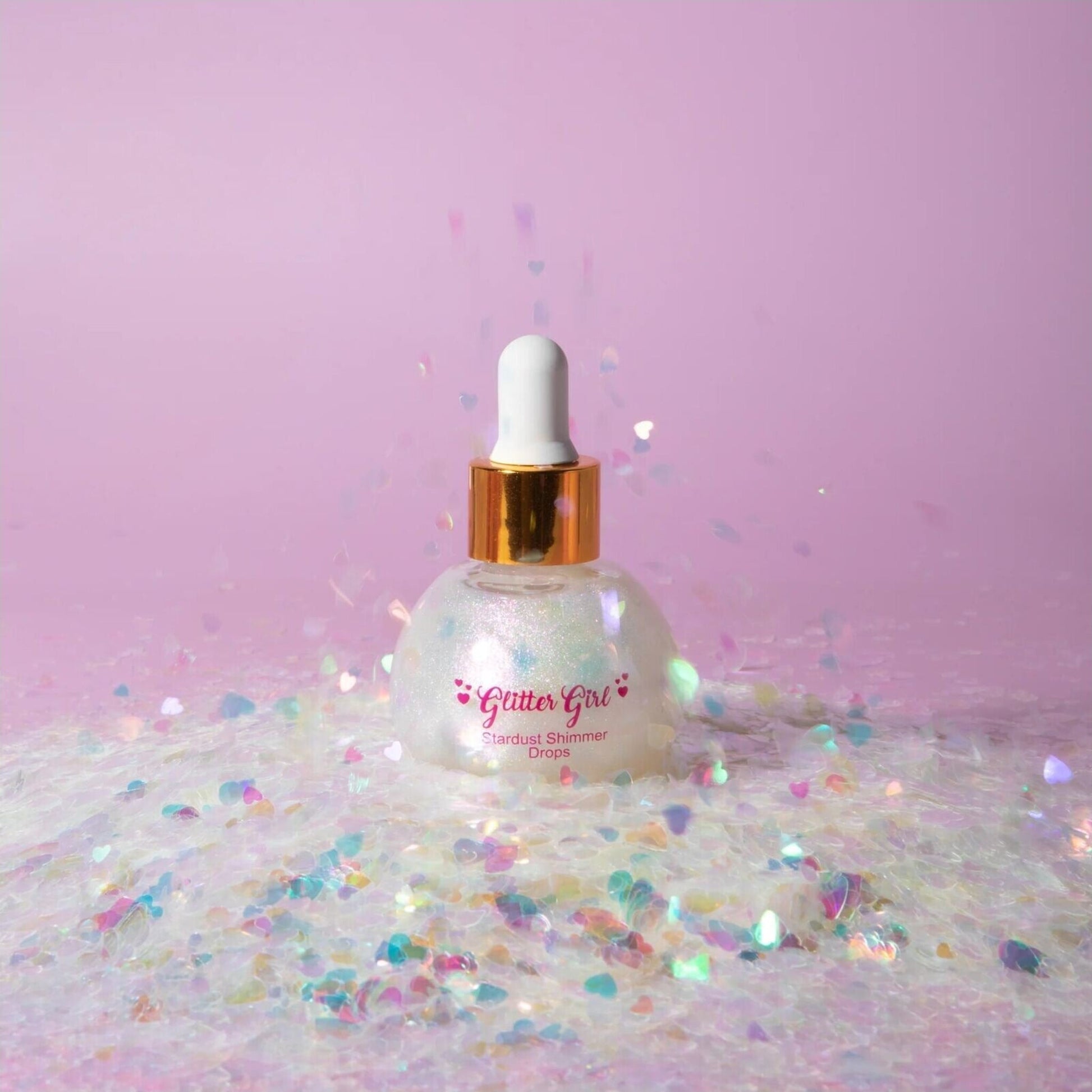 Stardust Shimmer Drops – Pink-Pearl Glow for Face & Body – children's product by Glitter Girl | Aster & Ruby
