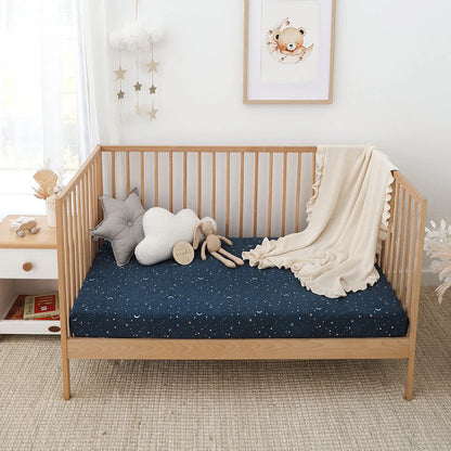 Starry Night Organic Fitted Cot Sheet