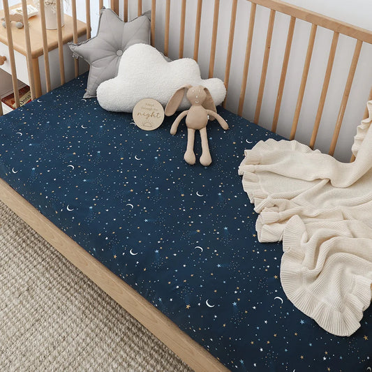 Starry Night Organic Fitted Cot Sheet