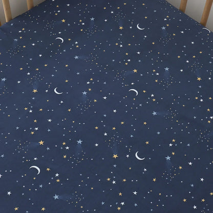 Starry Night Organic Fitted Cot Sheet