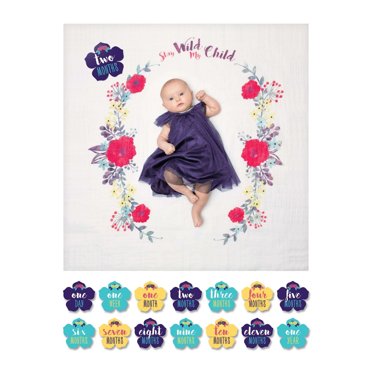 Stay Wild First Year Blanket-Aster & Ruby