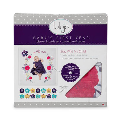 Stay Wild First Year Blanket-Aster & Ruby