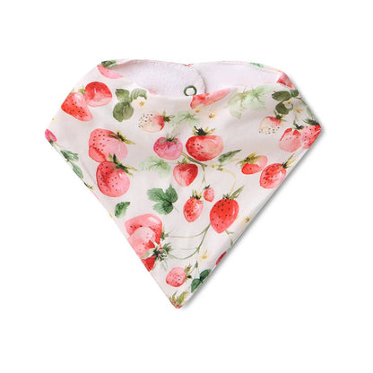 Strawberry Organic Dribble Bib - Aster & Ruby