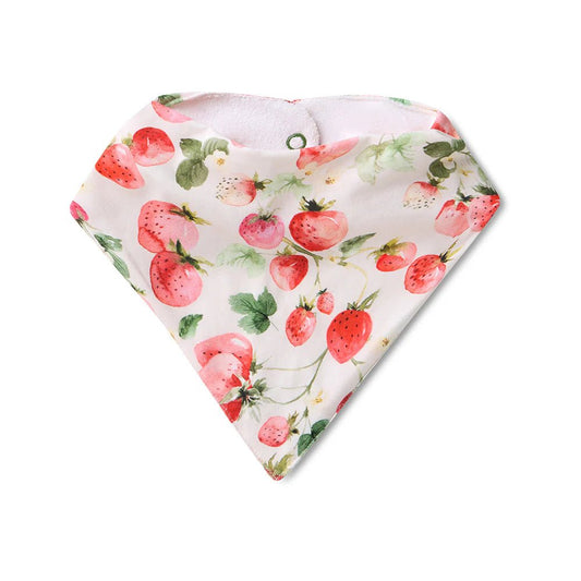 Strawberry Organic Dribble Bib - Aster & Ruby