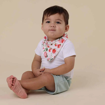 Strawberry Organic Dribble Bib - Aster & Ruby