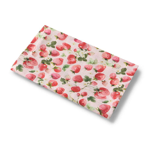 Strawberry Organic Muslin Wrap - Aster & Ruby