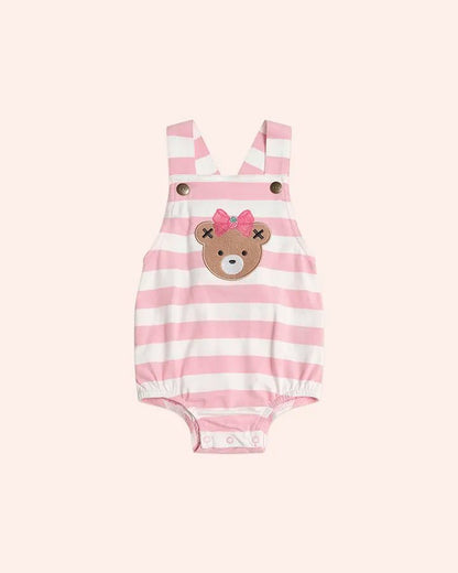 Strawberry Stripe Playsuit - Aster & Ruby