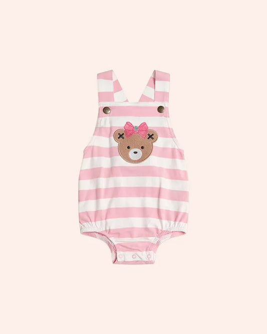 Strawberry Stripe Playsuit - Aster & Ruby