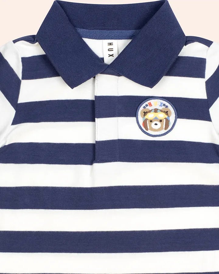 Stripe Polo Tee - Aster & Ruby