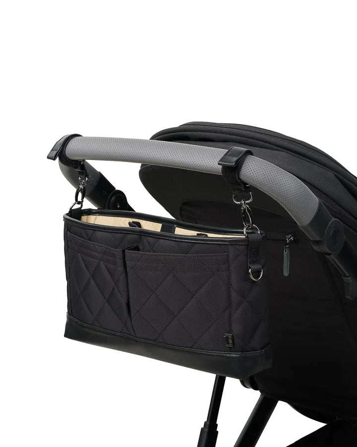 Signature Pram Caddy Black Diamond Quilt Nylon