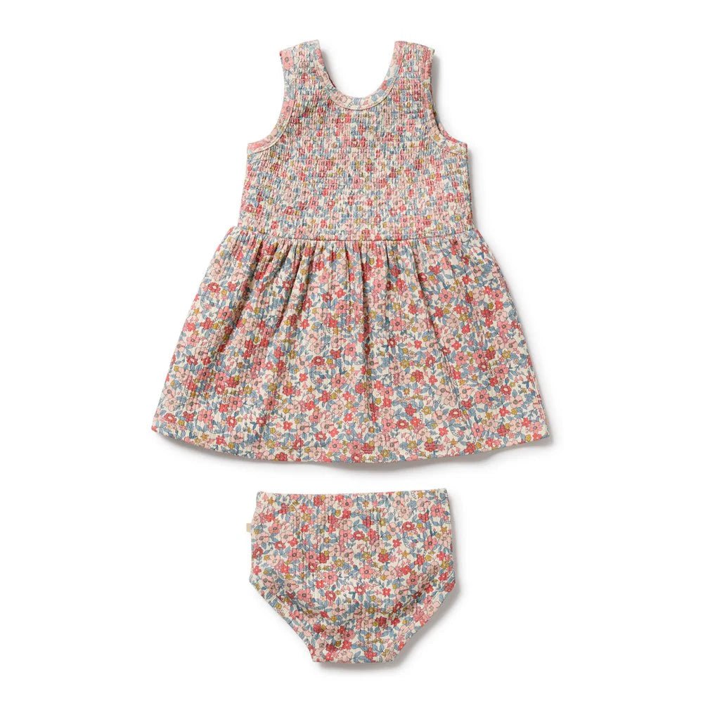 Summer Bloom Organic Dress Set - Aster & Ruby