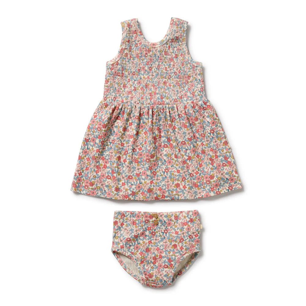 Summer Bloom Organic Dress Set - Aster & Ruby