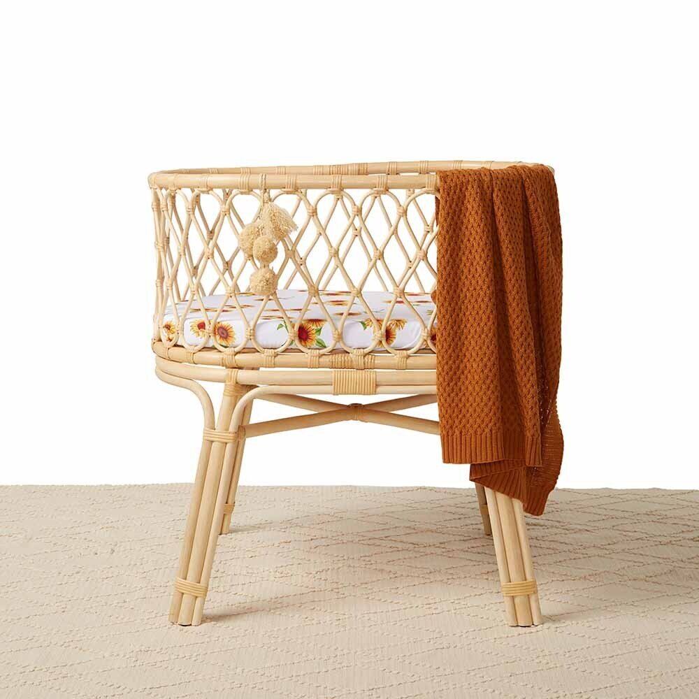 Sunflower Bassinet Sheet / Change Pad Cover - Aster & Ruby