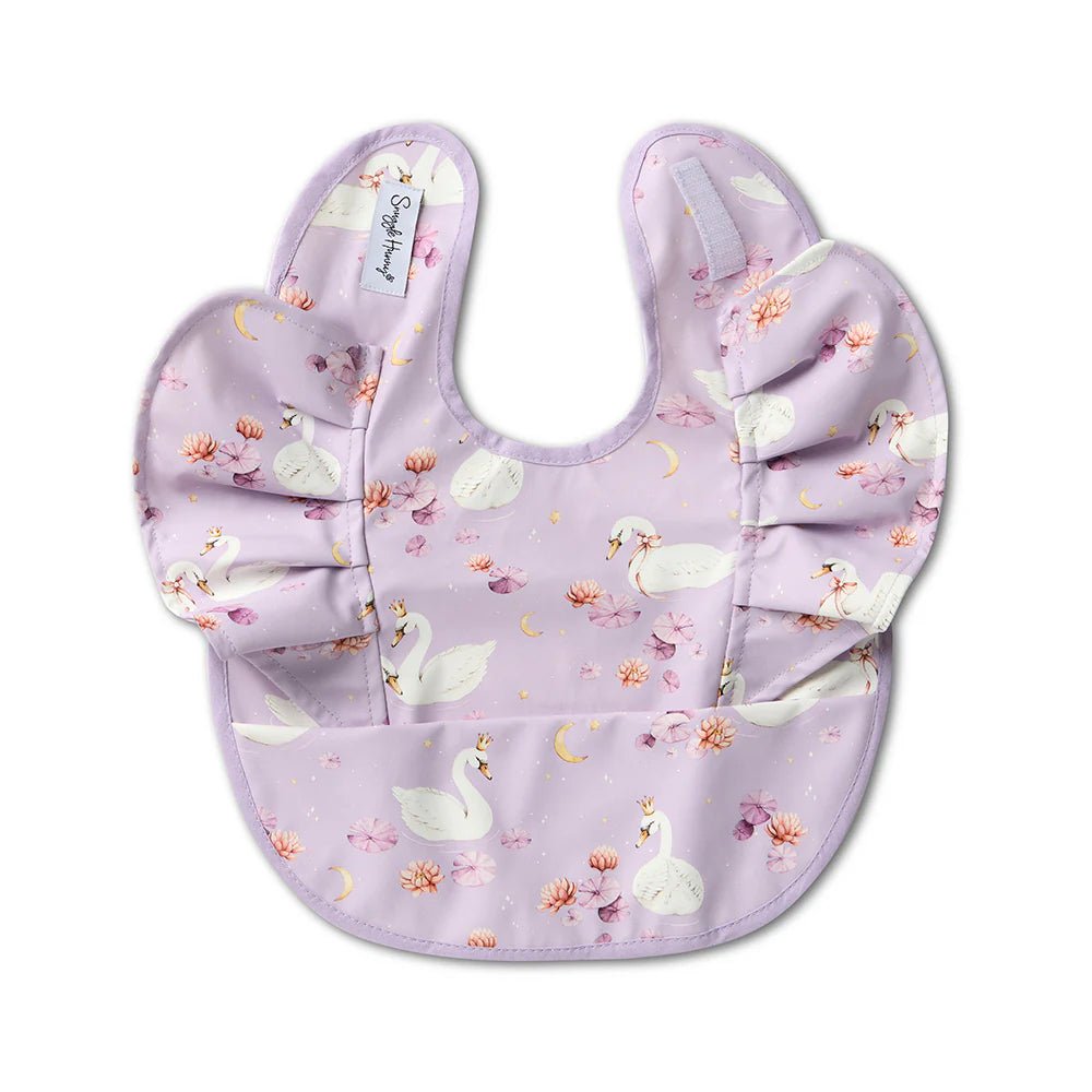Swan Lake Frill Snuggle Bib - Aster & Ruby