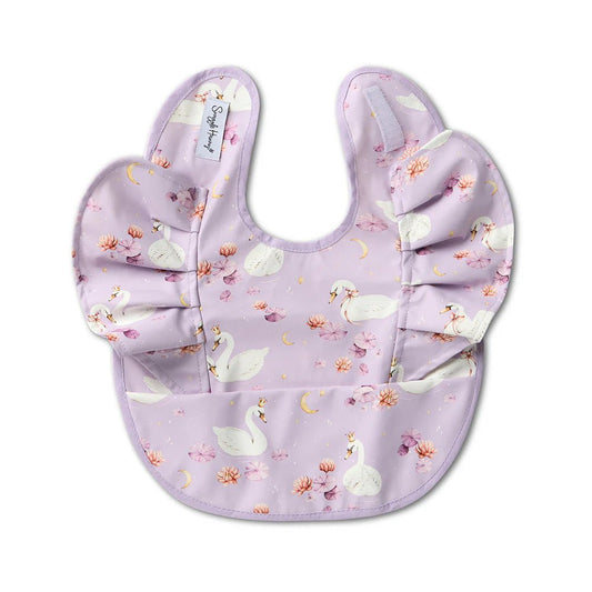 Swan Lake Frill Snuggle Bib - Aster & Ruby