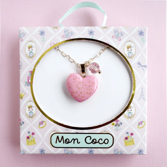 Sweet Heart Necklace-Aster & Ruby