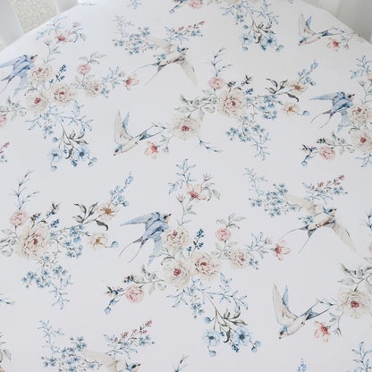 Sweet Swallows Organic Fitted Cot Sheet