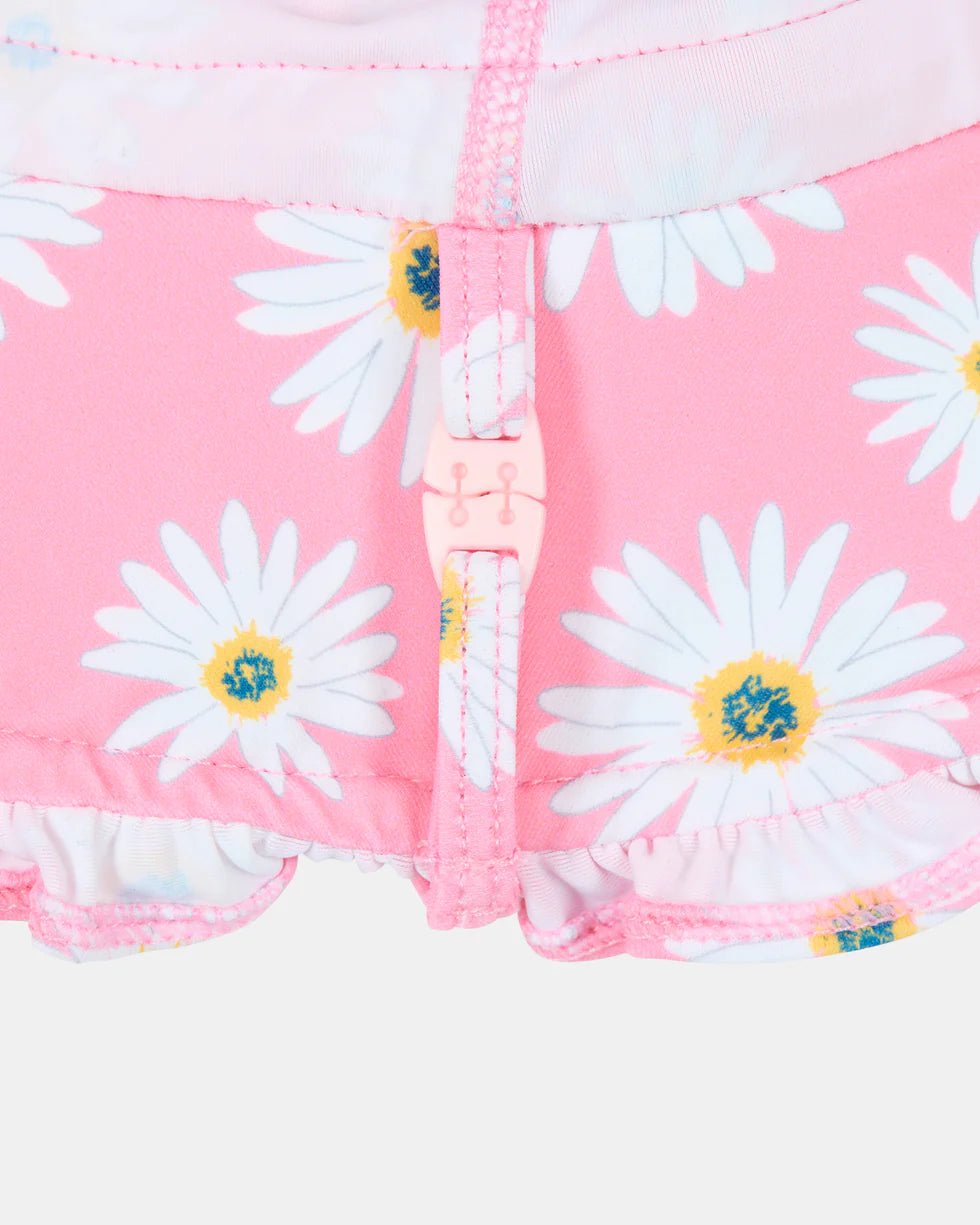 Swim Bell Hat Ripple Daisy Watermelon - Aster & Ruby