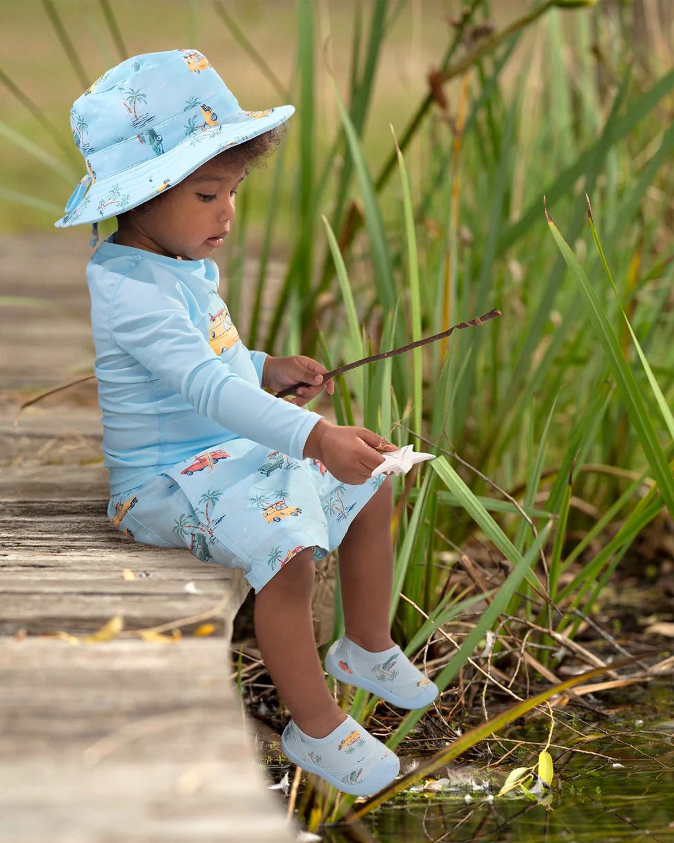 Swim Sunhat Paradise Swell Seekers Sky - Aster & Ruby