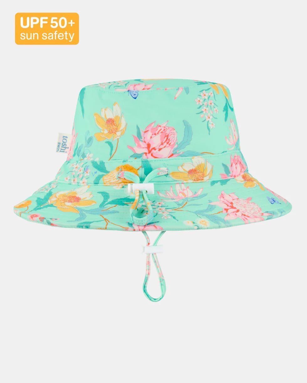 Swim Sunhat Paradise Waratah Mint - Aster & Ruby