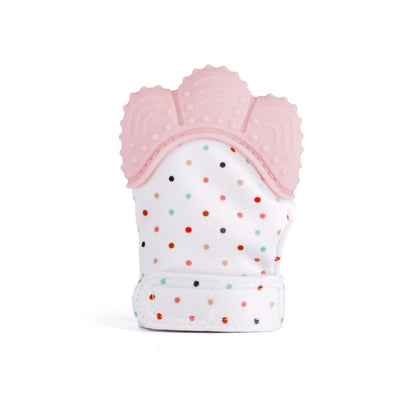 Teething Mitten Glove Rose Quartz-Aster & Ruby