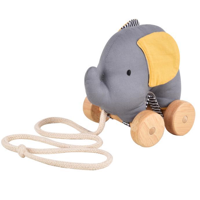 Tikiri Elephant Pull Toy - Aster & Ruby