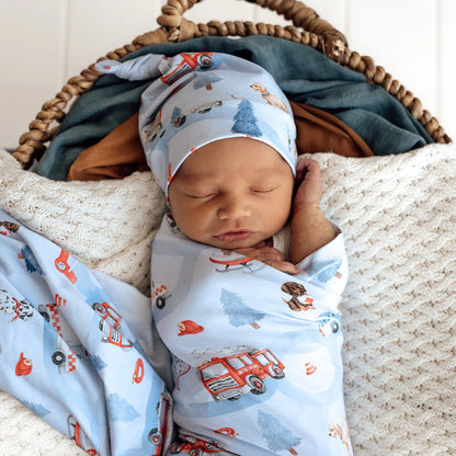 To The Rescue Organic Jersey Wrap & Beanie Set