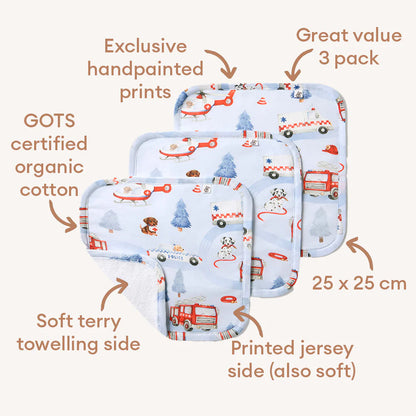 To The Rescue Organic Wash Cloths - 3 Pack