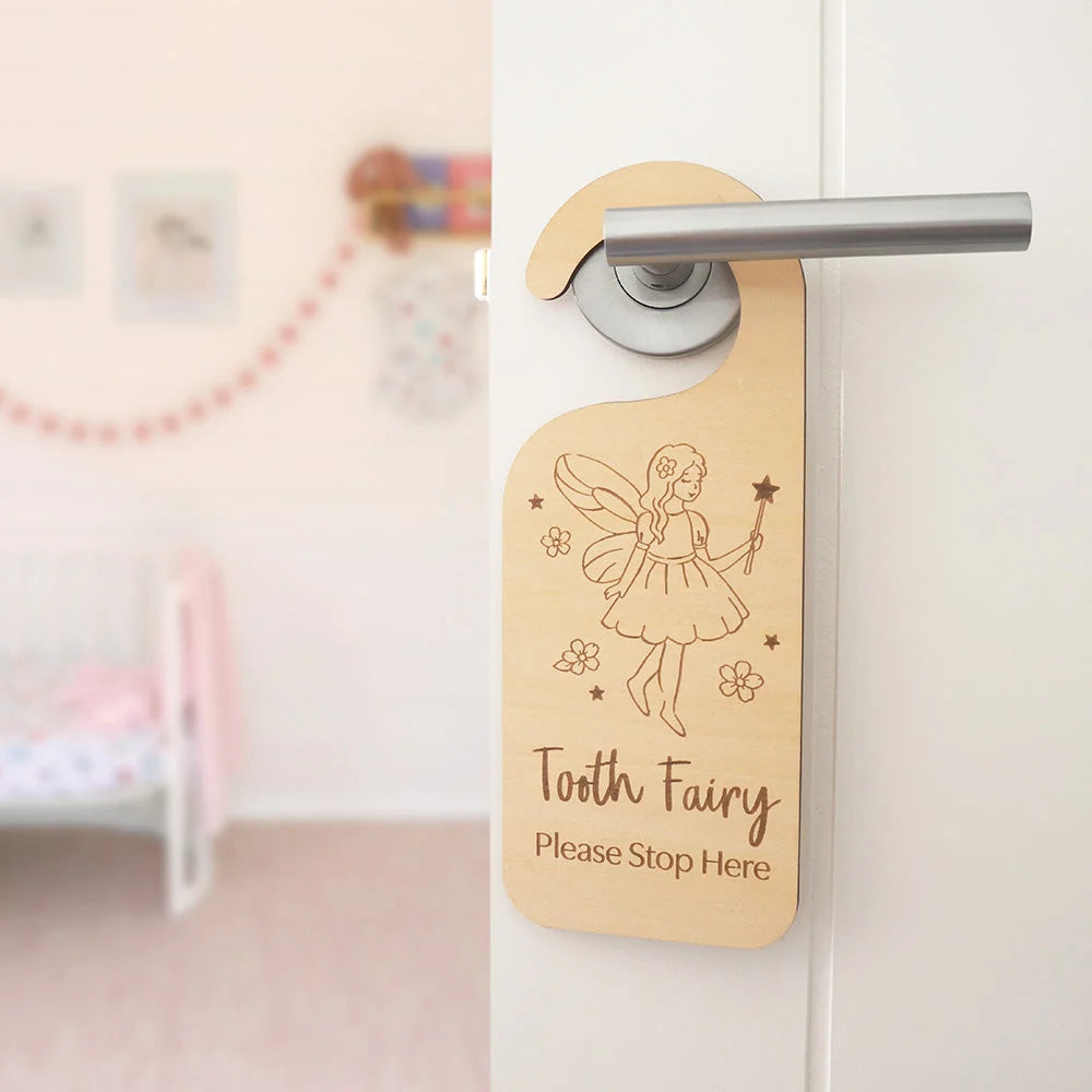 Tooth Fairy Wooden Door Hanger