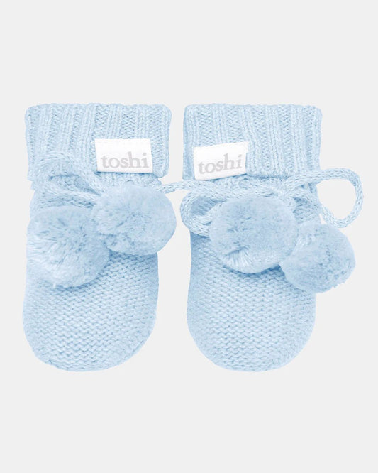 Toshi Marley Organic Booties Bluebird - Aster & Ruby