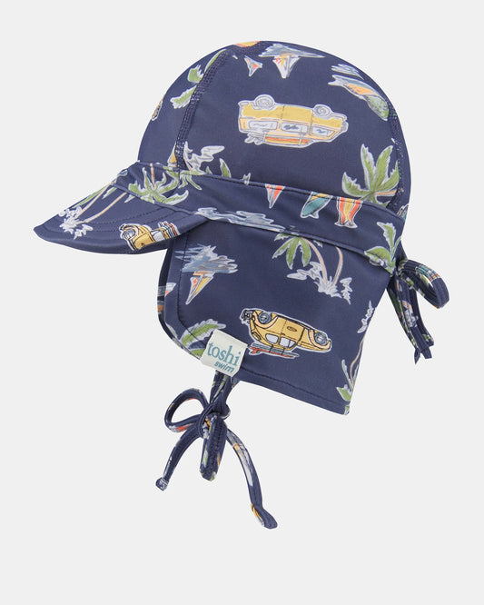 Toshi Swim Baby Flap Cap Classic - Surf Twilight - Aster & Ruby