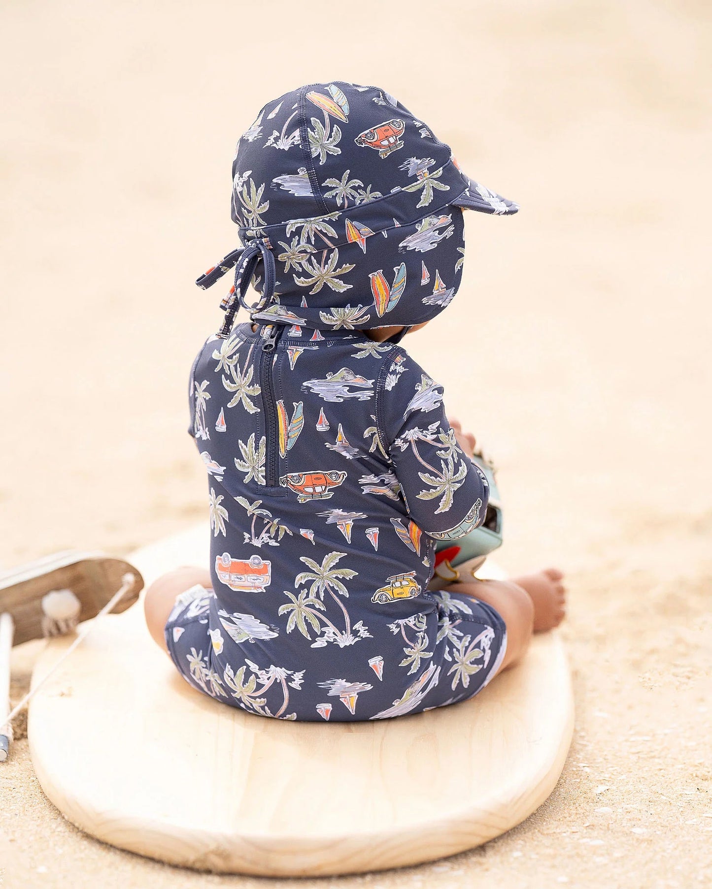 Toshi Swim Baby Flap Cap Classic - Surf Twilight - Aster & Ruby