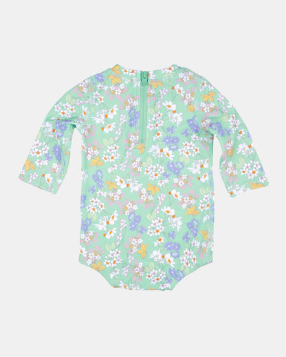 Toshi Swim Baby Onesie L/S Classic - Sea Blossom - Aster & Ruby