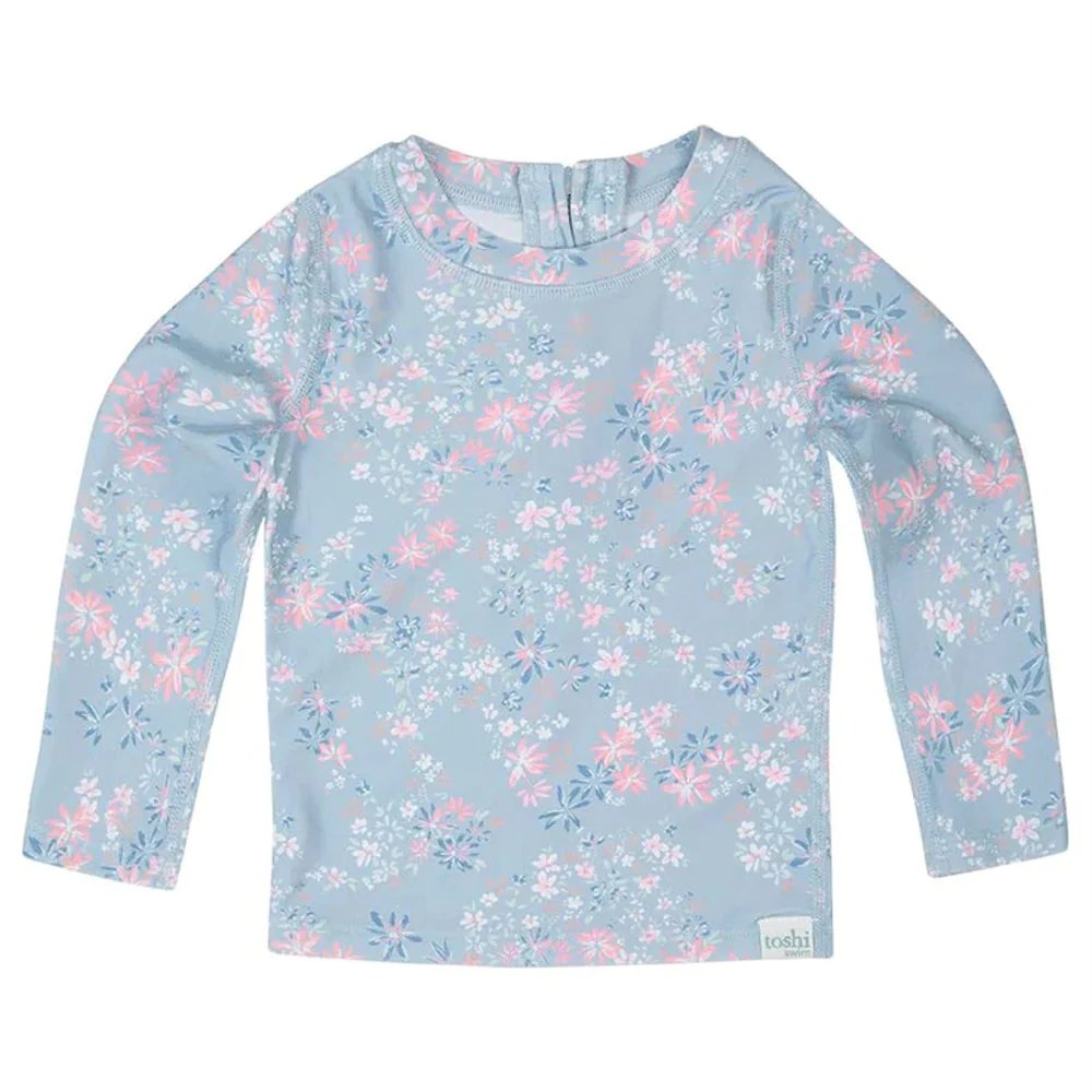 Toshi Swim Rashie Long Sleeve Athena Dusk-Aster & Ruby