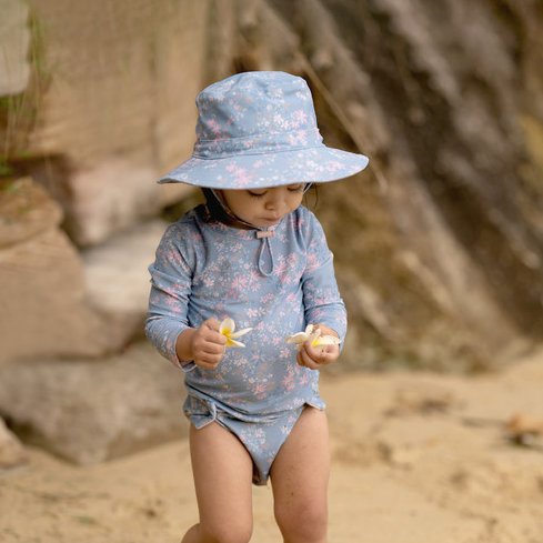 Toshi Swim Rashie Long Sleeve Athena Dusk-Aster & Ruby