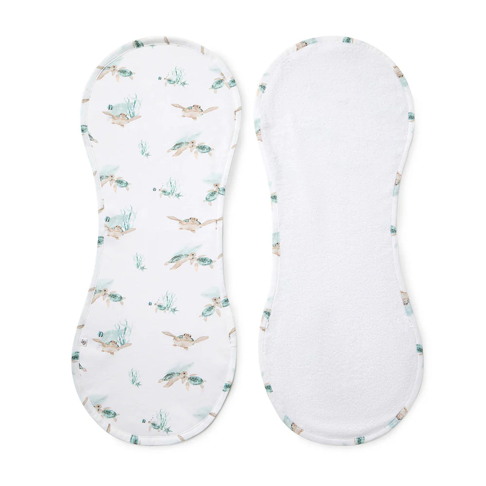 Organic Cotton Burp Cloth Turtle