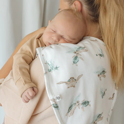 Organic Cotton Burp Cloth Turtle