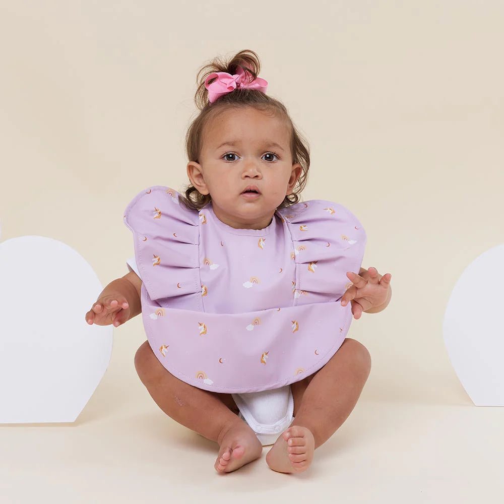 Unicorn Frill Snuggle Bib - Aster & Ruby