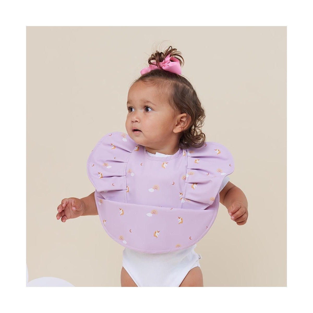 Unicorn Frill Snuggle Bib - Aster & Ruby