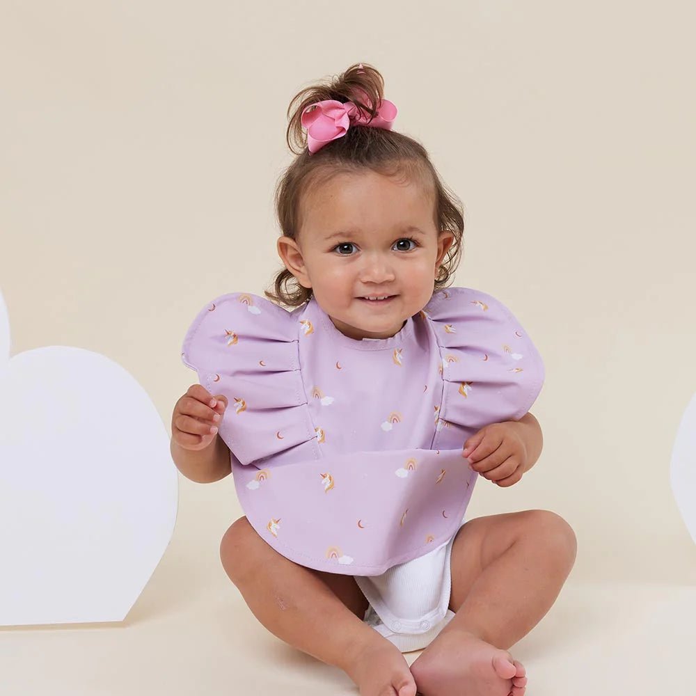 Unicorn Frill Snuggle Bib - Aster & Ruby