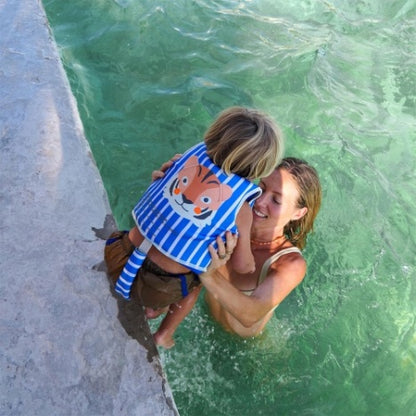 Kids Swim Vest Tino the Tiger Blue