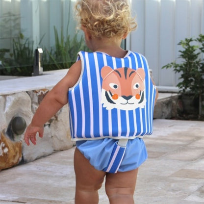 Kids Swim Vest Tino the Tiger Blue
