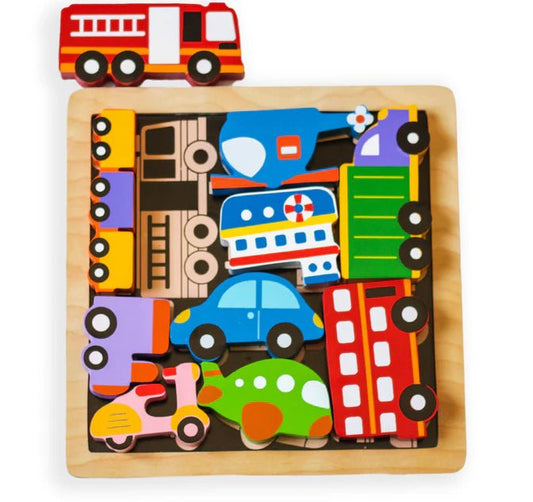Vehicles Chunky Puzzle - Aster & Ruby