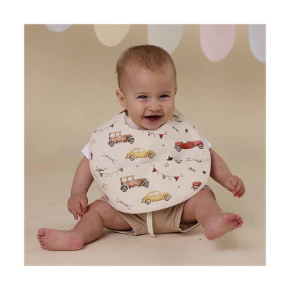 Vintage Cars Snuggle Bib - Aster & Ruby