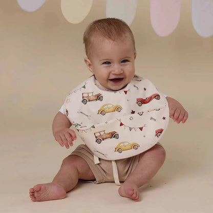 Vintage Cars Snuggle Bib - Aster & Ruby