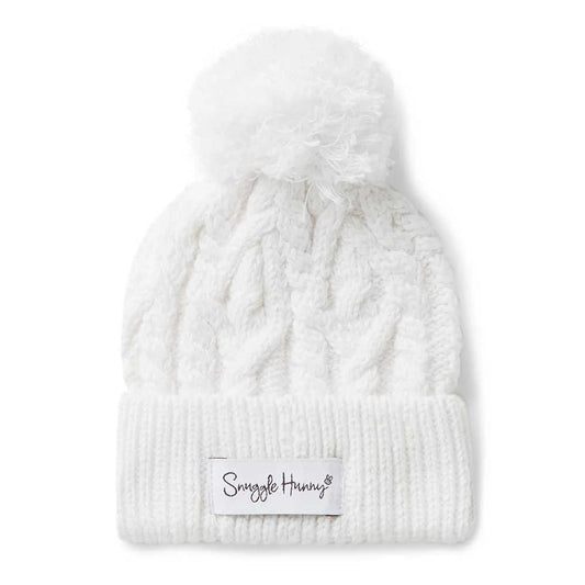 White Organic Baby Knit Beanie - Aster & Ruby