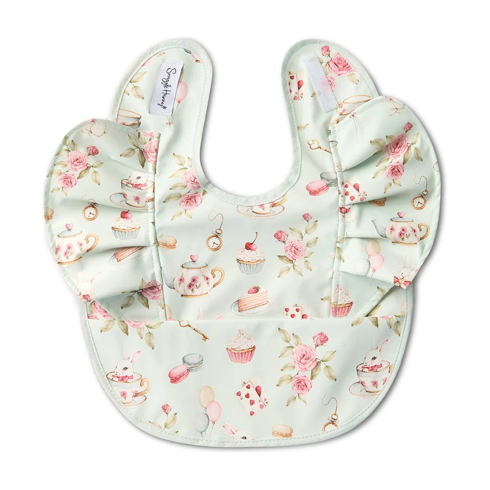 White Rabbit Frill Snuggle Bib - Aster & Ruby