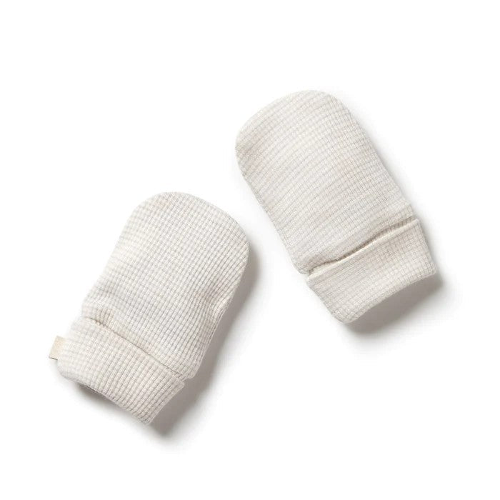 Wilson & Frenchy Clay Stripe Rib Organic Mittens-Aster & Ruby