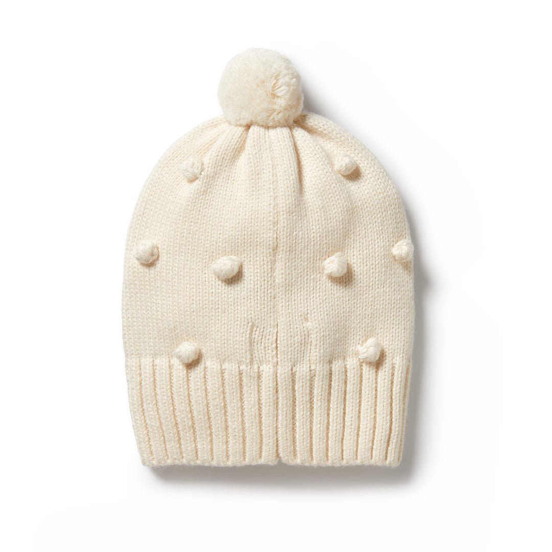 Wilson & Frenchy Ecru Knitted Bauble Hat-Aster & Ruby