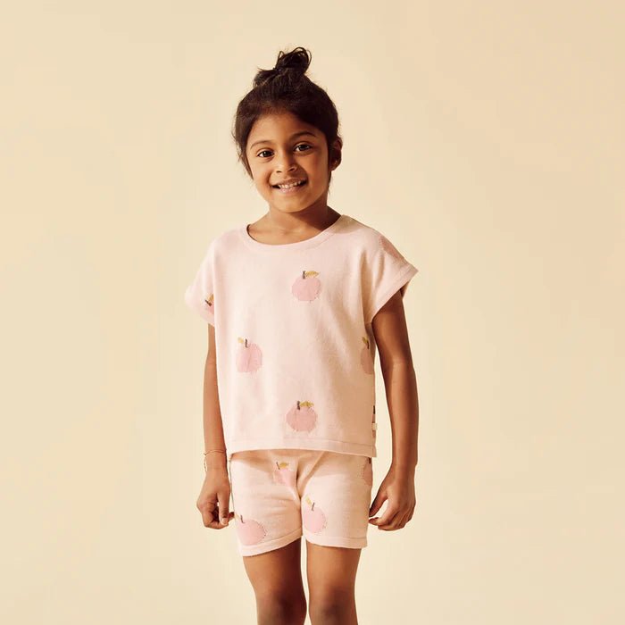 Wilson & Frenchy Just Peachy Organic Knitted Set - Aster & Ruby